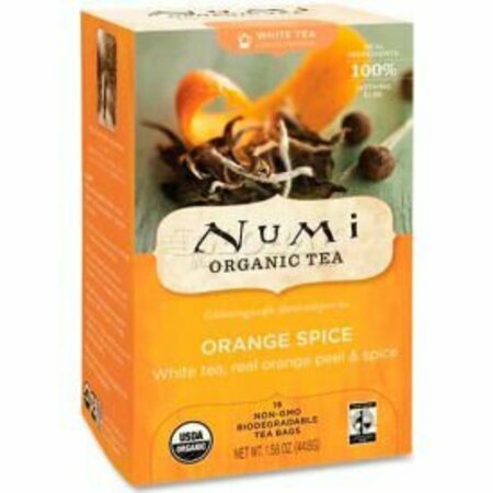 NUMI ORGANIC TEA Numi¬Æ Organic Tea White Tea, Orange Spice, Single Cup Bags, 16/Box NUM10240